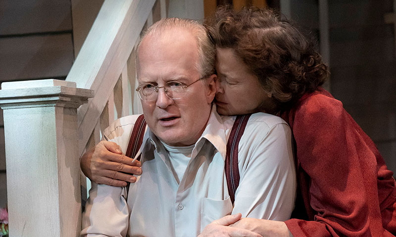 Tracy Letts, Benjamin Walker and Annette Bening <i>All My Sons</i>. Photo by Joan Marcus.