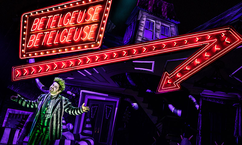 Alex Brightman in <i>Beetlejuice</i>. Photo by Matthew Murphy.