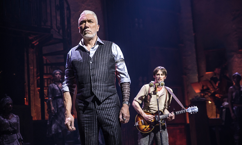 Patrick Page and Reeve Carney in <i>Hadestown</i>. Photo by Matthew Murphy.