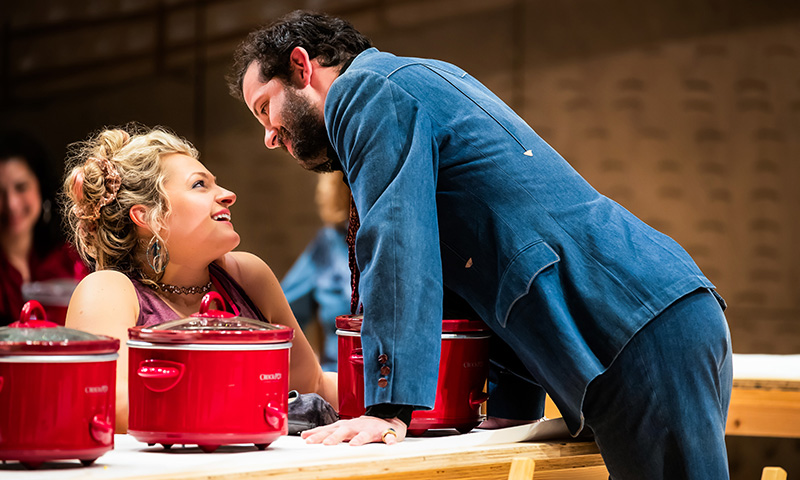 Ali Stroker and Will Brill in <i>Oklahoma!</i> Photo by Little Fang.