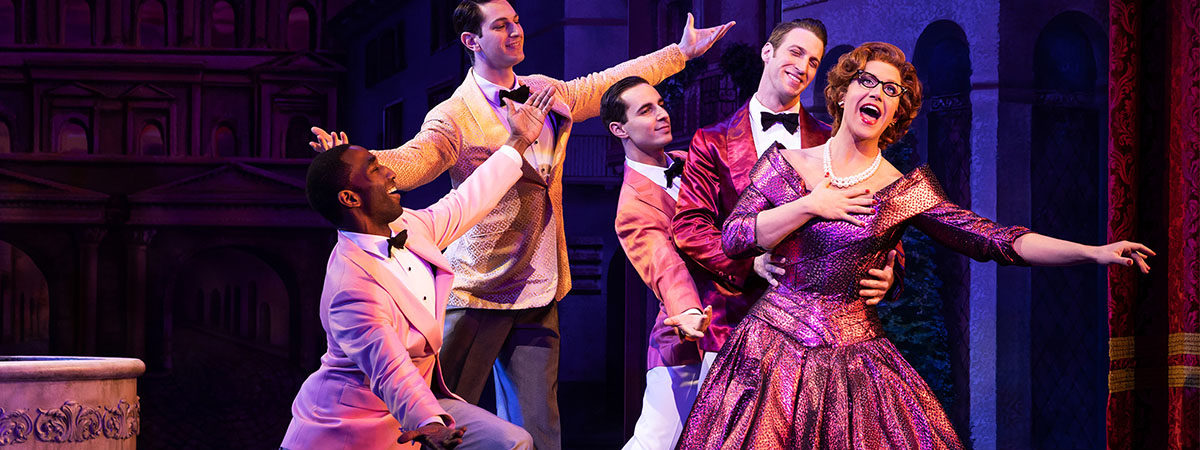 Santino Fontana and the Broadway company of Tootsie the Musical