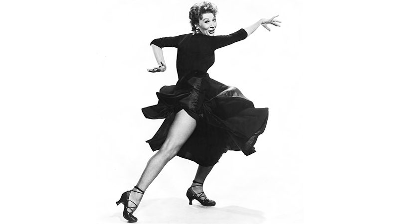Gwen Verdon in a black dress, dancing
