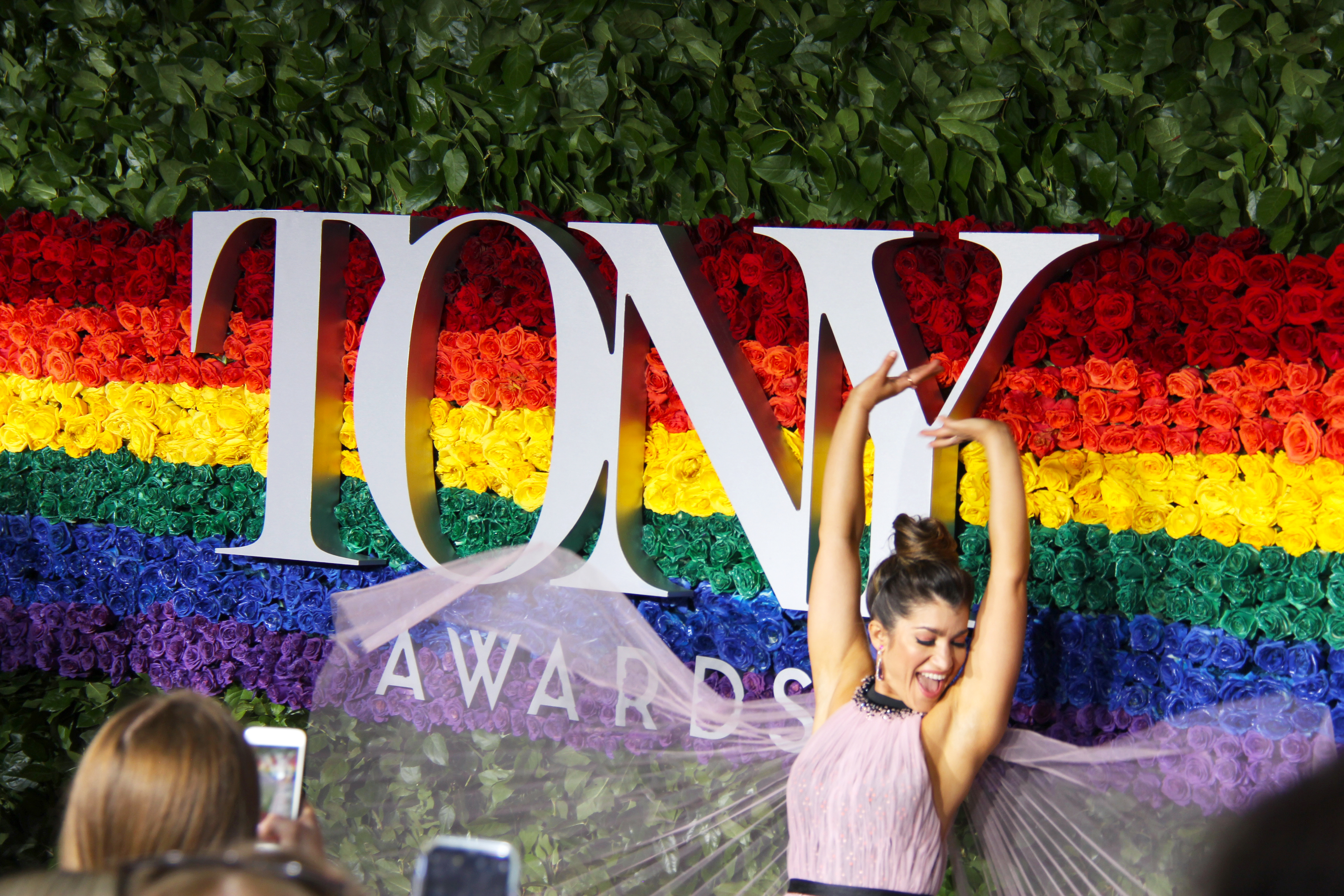 Sarah Stiles from <i>Tootsie</i> on the Tony Awards red carpet. Photo by Broadway Direct.