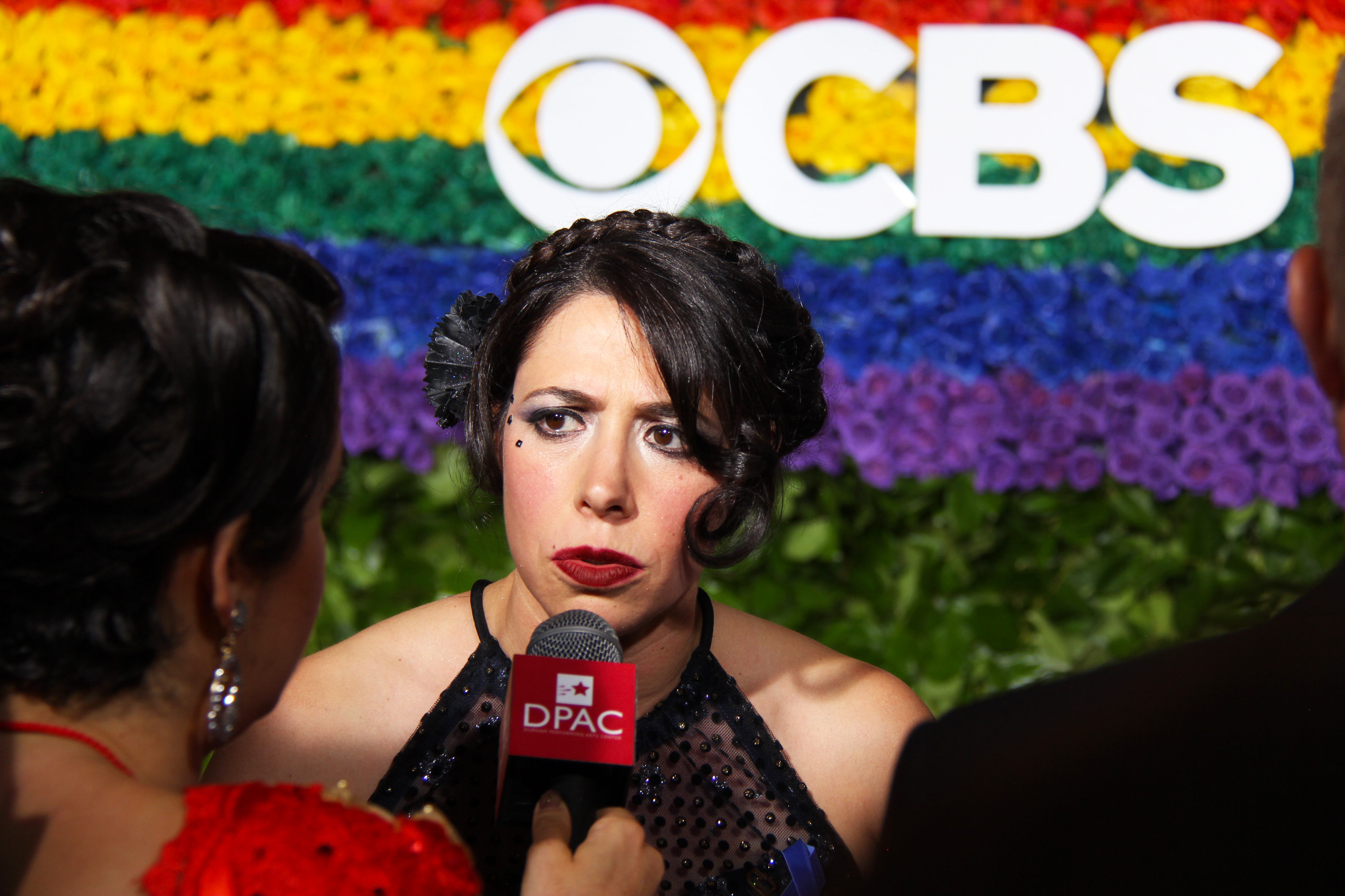 Rachel Chavkin from <i>Hadestown</i> on the red carpet. Photo by Broadway Direct.