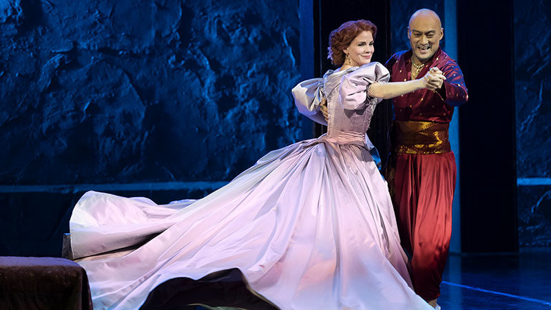 Kelli O'Hara and Ken Watanabe in The King and I, airing on PBS Great Performances on November 8