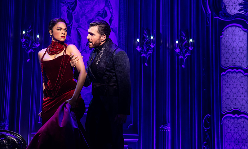 Karen Olivo and Tam Mutu in <i>Moulin Rouge! The Musical</i>. Photo by Matthew Murphy.