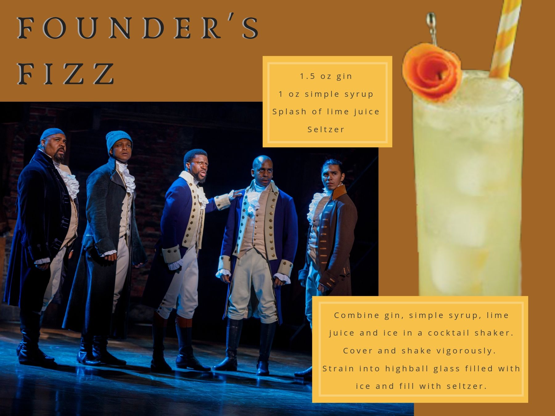 "Founder's Fizz" inspired by Hamilton.