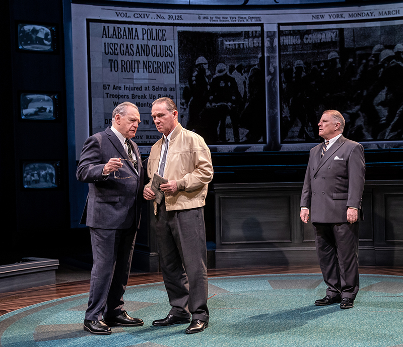Brian Cox, Richard Thomas, and Gordon Clapp in <i>The Great Society</i>. Photo by Evan Zimmerman.