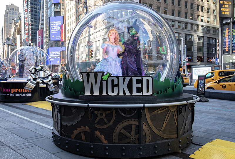 The Wicked Show Globe in Times Square.