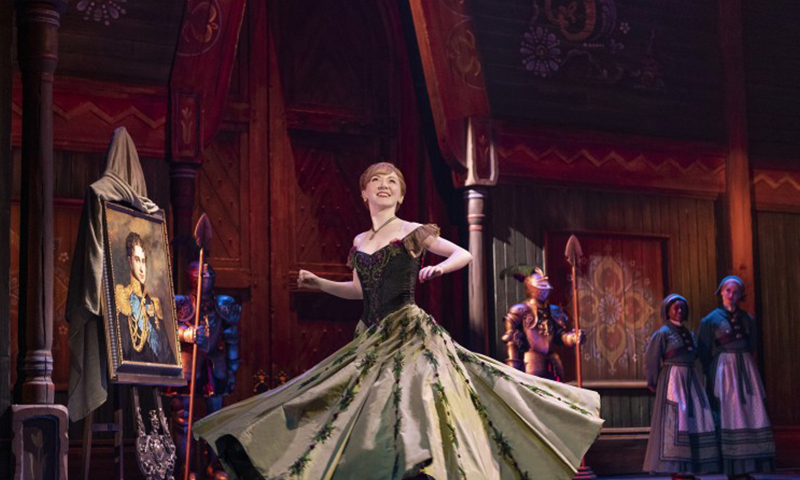 Caroline Innerbichler in the national tour of <i>Frozen</i>. Photo by Deen van Meer.