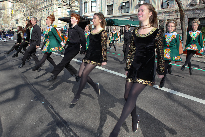 Irish Step Dancers at the St. Patrick's Day Parade in NYC. Photo by Dominick Totino.