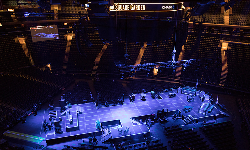 The set of <i>To Kill a Mockingbird</i> at Madison Square Garden.