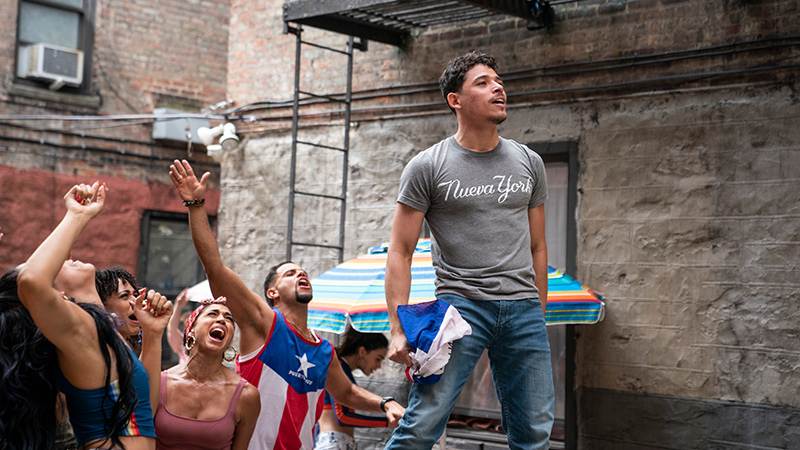 Anthony Ramos as Usnavi in Warner Bros. Pictures’ <i>In the Heights</i>, a Warner Bros. Pictures release. Photo by Macall Polay.