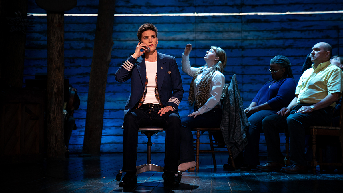 Jenn Colella, Emily Walton, Q. Smith and Joel Hatch in “Come From Away,” premiering September 10, 2021 on Apple TV+.