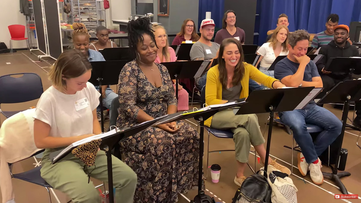 Waitress Cast in Rehearsal