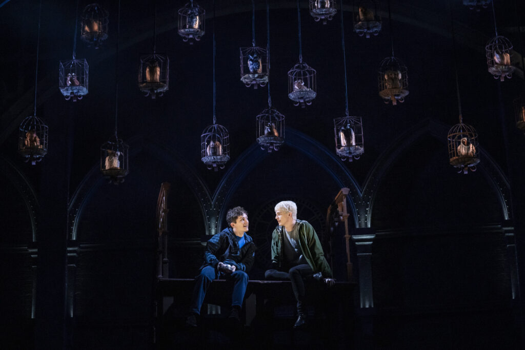 James Romney and Brady Dalton Richards in Harry Potter and the Cursed Child. Photo by Matthew Murphy. 