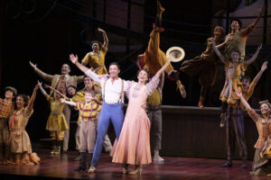 Hugh Jackman, Sutton Foster, and the Cast of The Music Man. Photo by Julieta Cervantes.