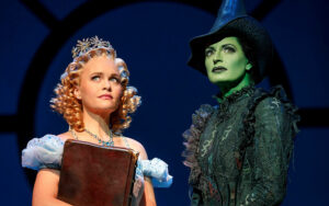 Amanda Jane Cooper and Jackie Burns in Wicked. Photo by Joan Marcus.