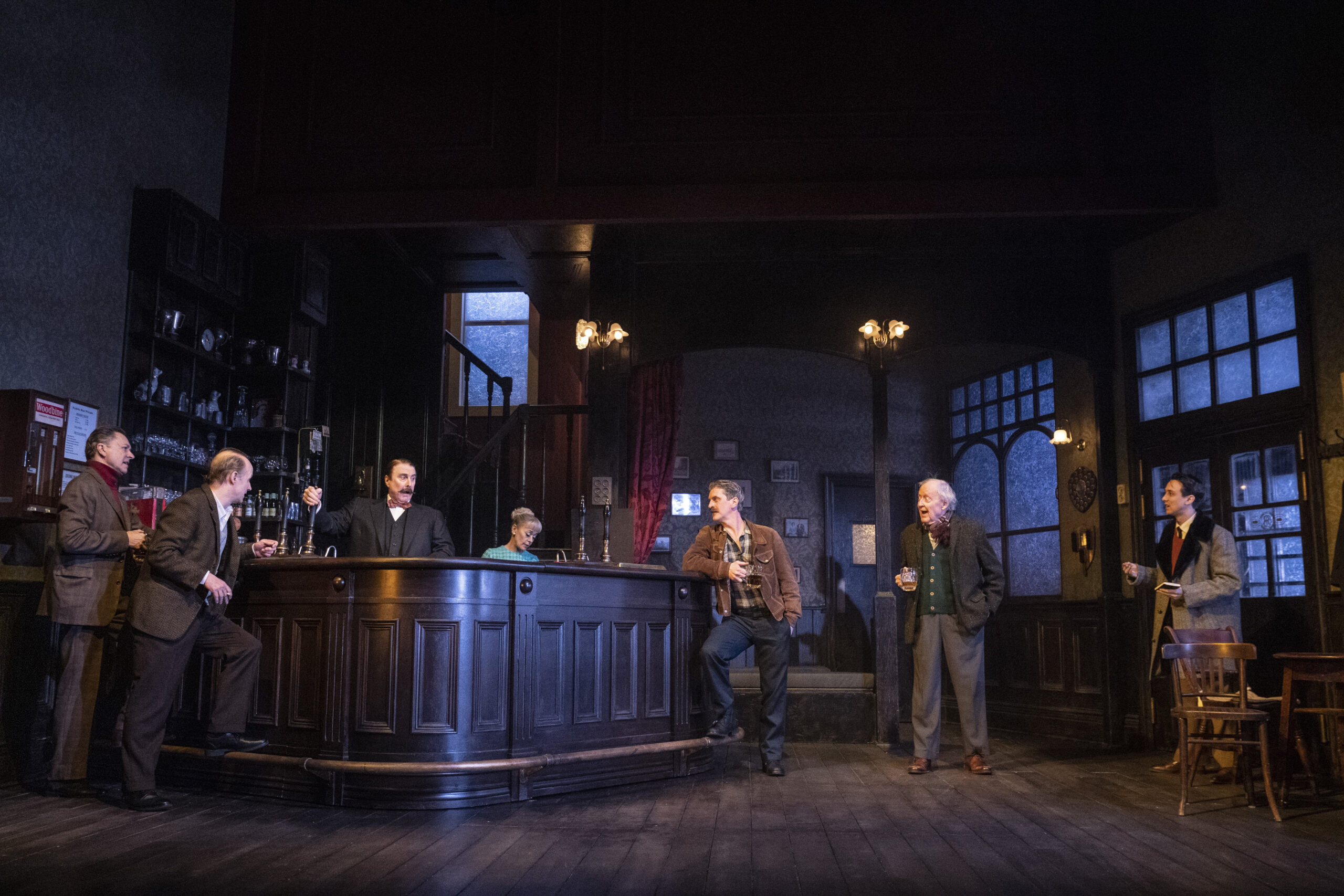 The Cast of Hangmen. Photo by Joan Marcus.