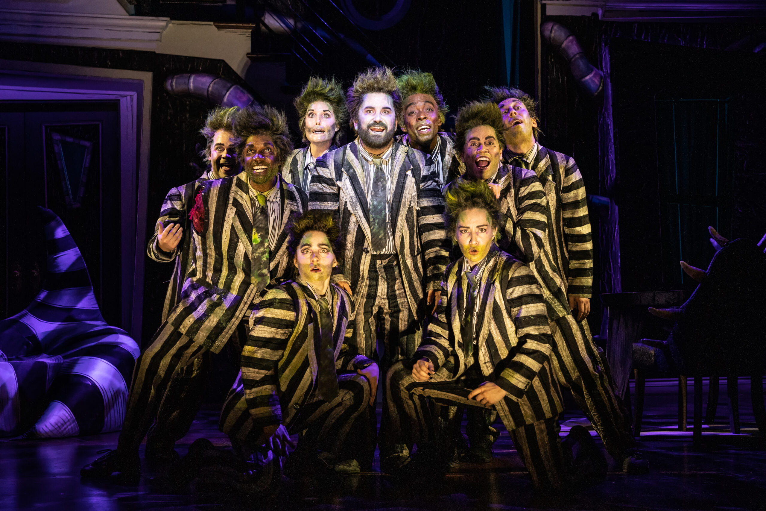 First Look Alex Brightman, Elizabeth Teeter, and the Cast of Beetlejuice Broadway Direct
