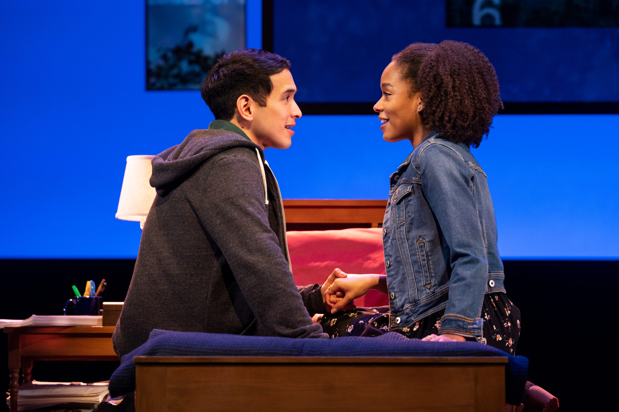 Zachary Noah Piser and Talia Simone Robinson in Dear Evan Hansen. Photo by Matthew Murphy.