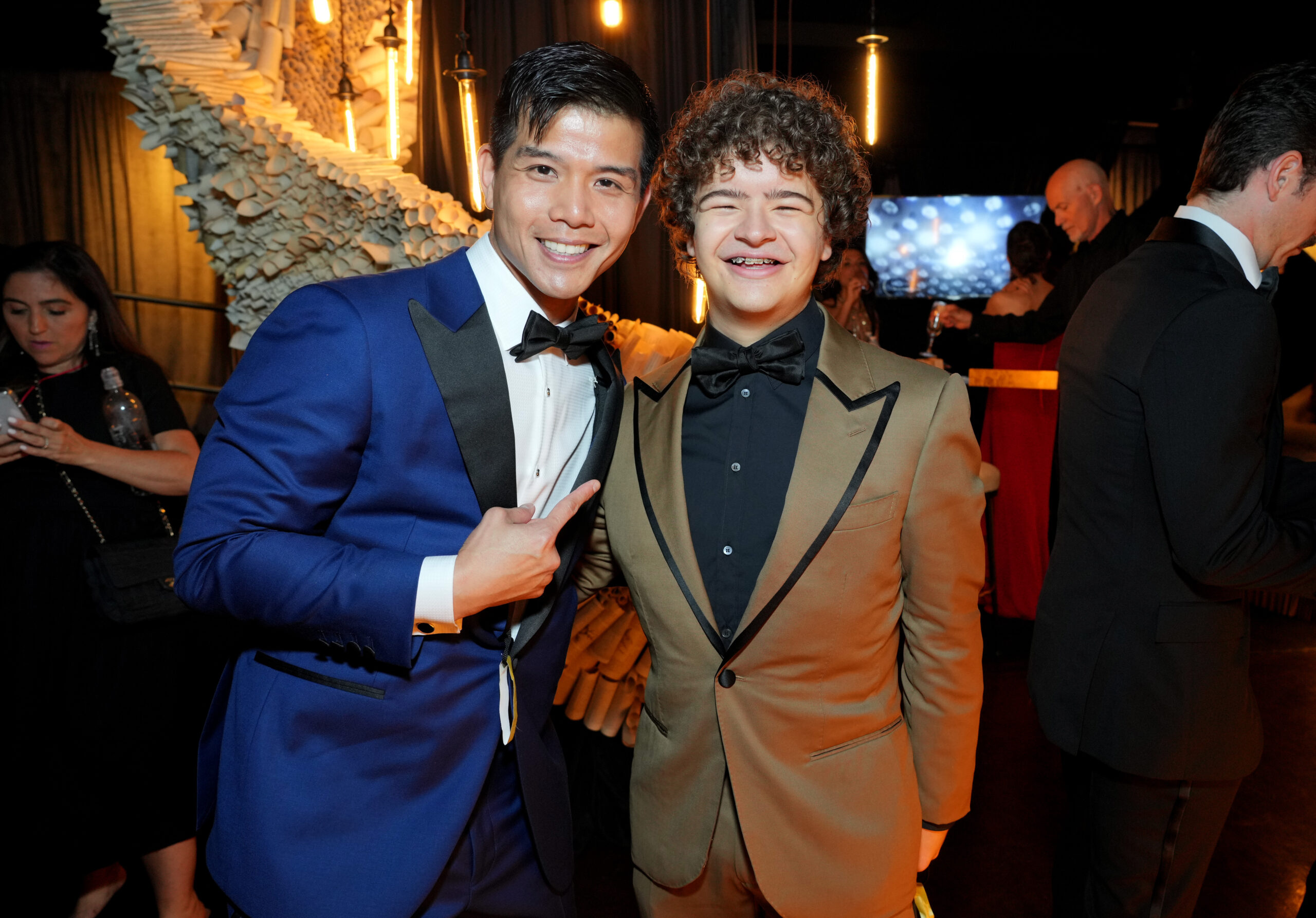 Telly Leung and Gaten Matarazzo at the 75th Annual Tony Awards. Photo by Kevin Mazur/Getty Images for Tony Awards Productions.