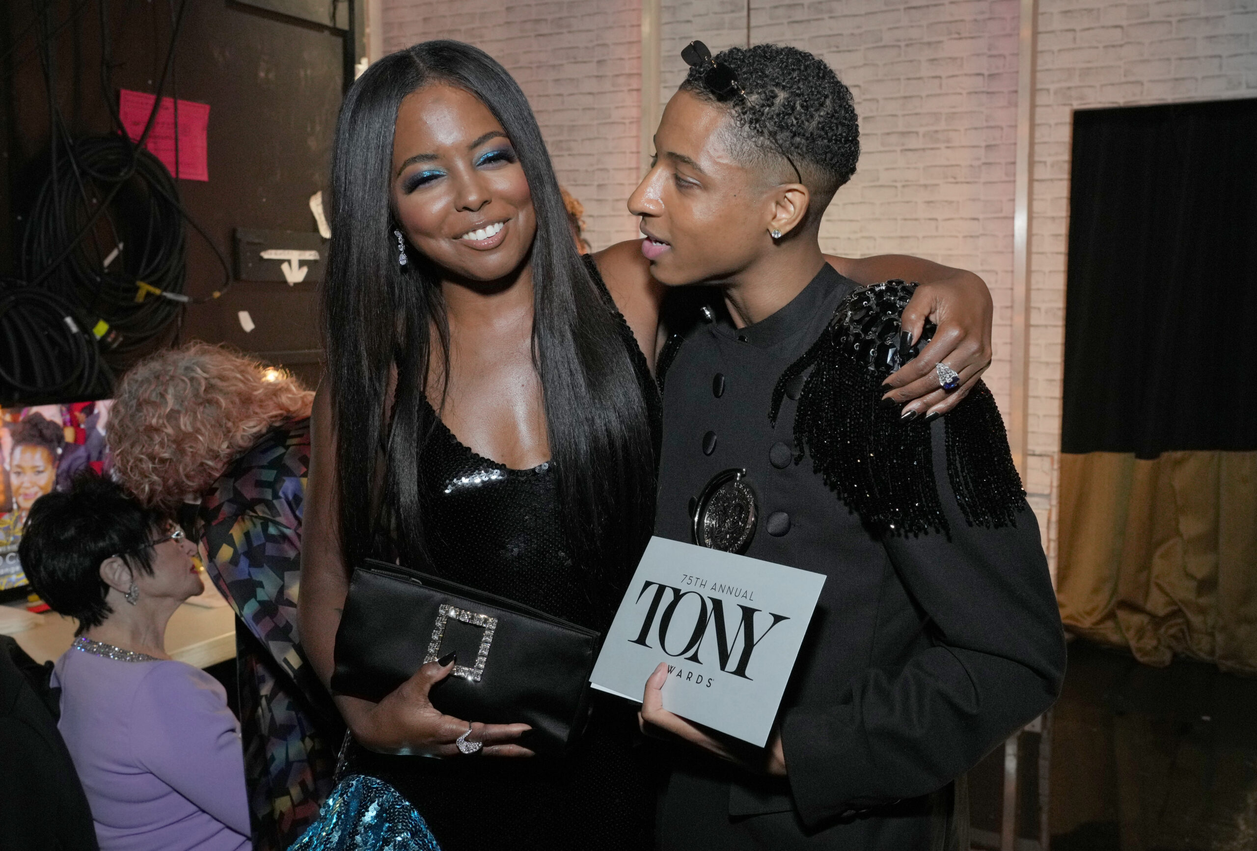 Adrienne Warren and Myles Frost at the 75th Annual Tony Awards. Photo by Kevin Mazur/Getty Images for Tony Awards Productions.
