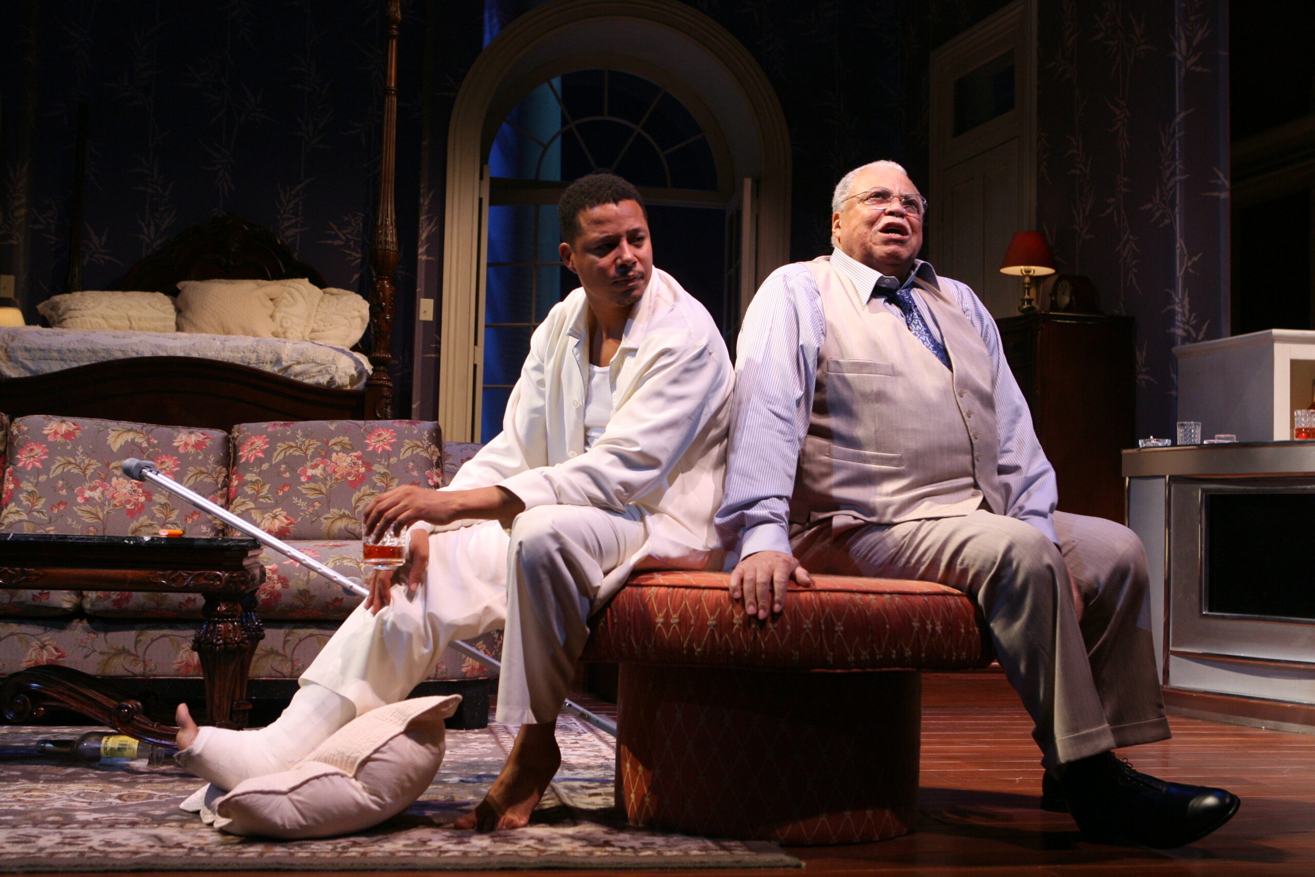 Terrence Howard and James Earl Jones in Cat on a Hot Tin Roof. Photo by Joan Marcus.
