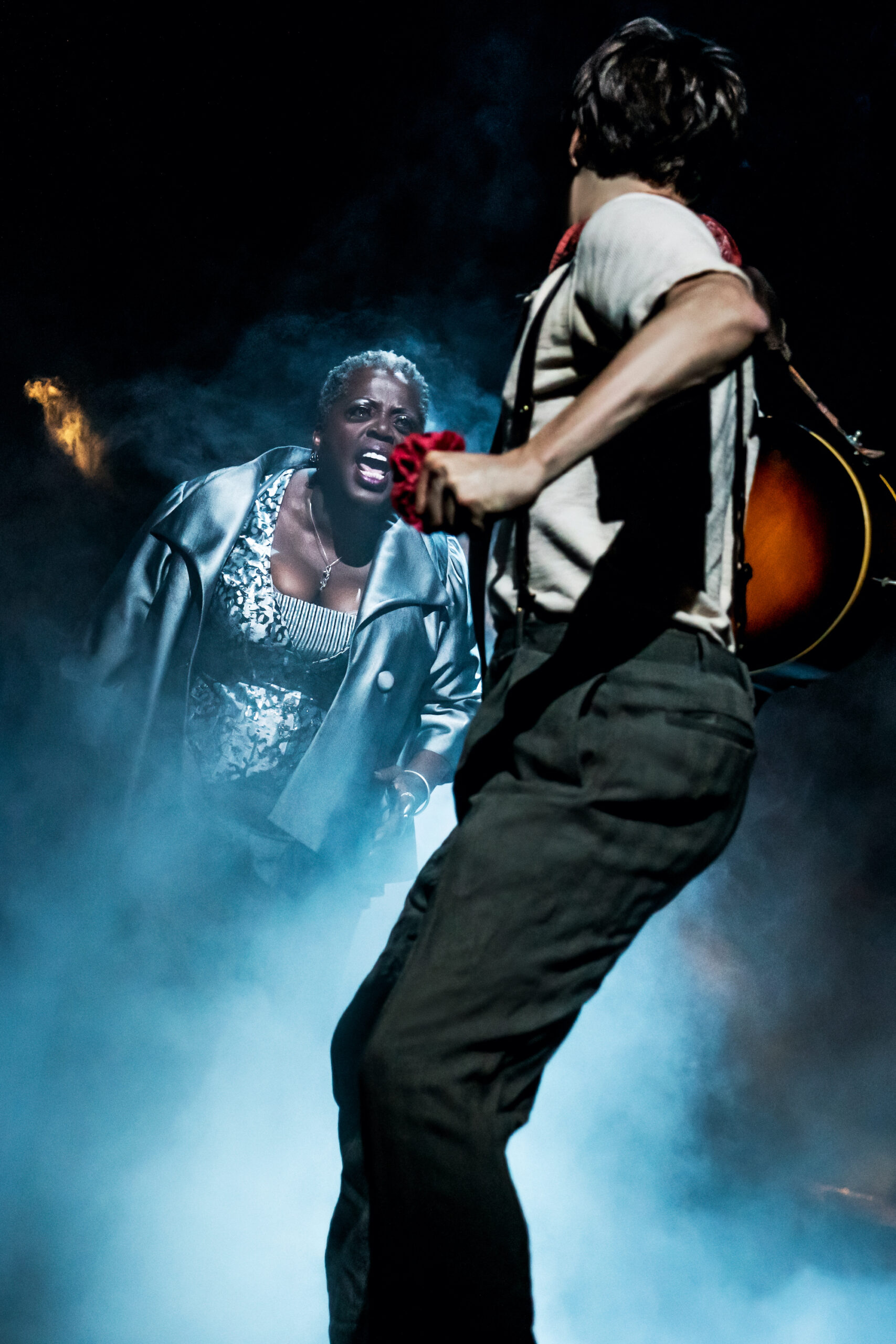 Lillias White and Reeve Carney in Hadestown. Photo by Matthew Murphy.