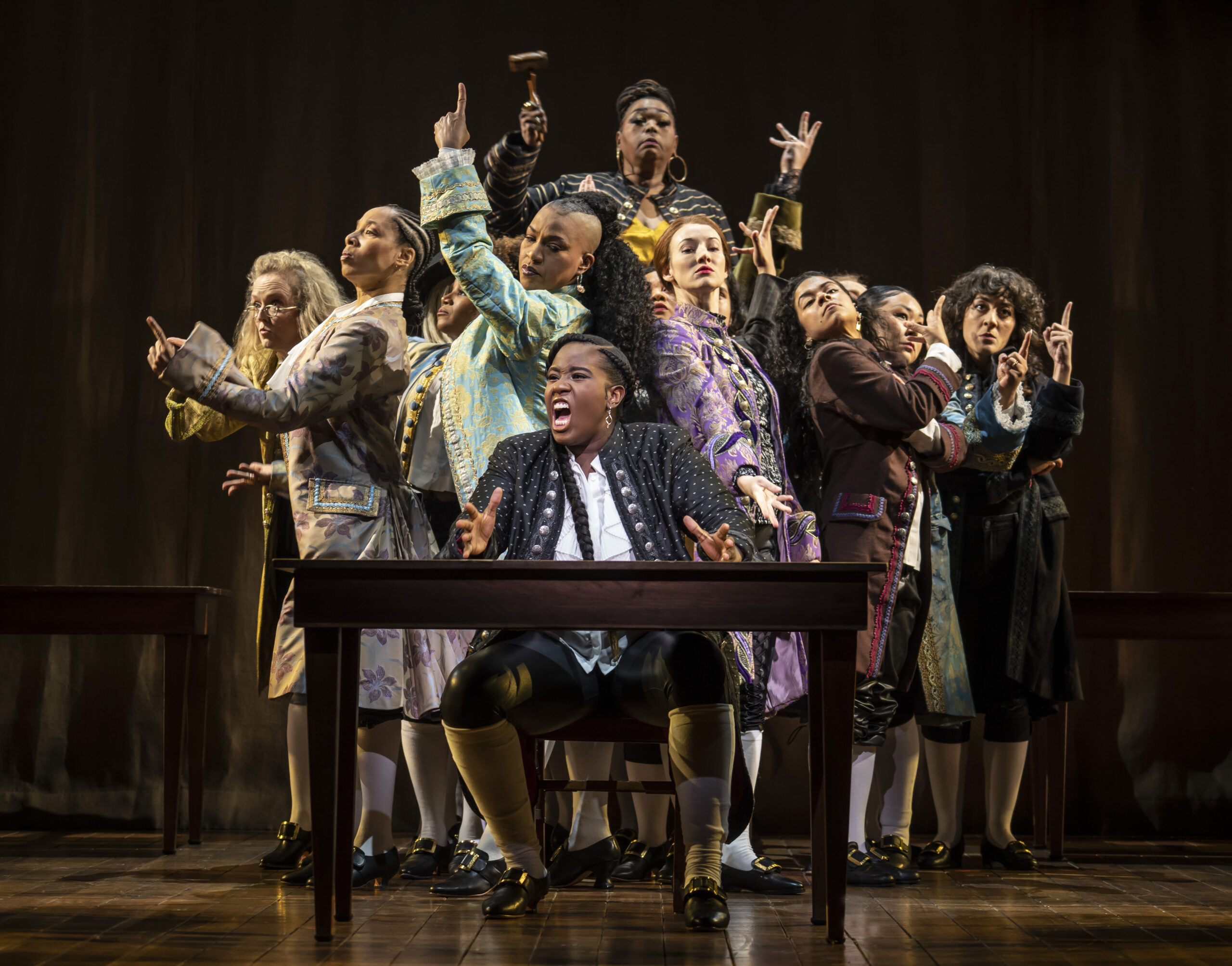 Crystal Lucas-Perry and the company of 1776. Photo by Joan Marcus, 2022.