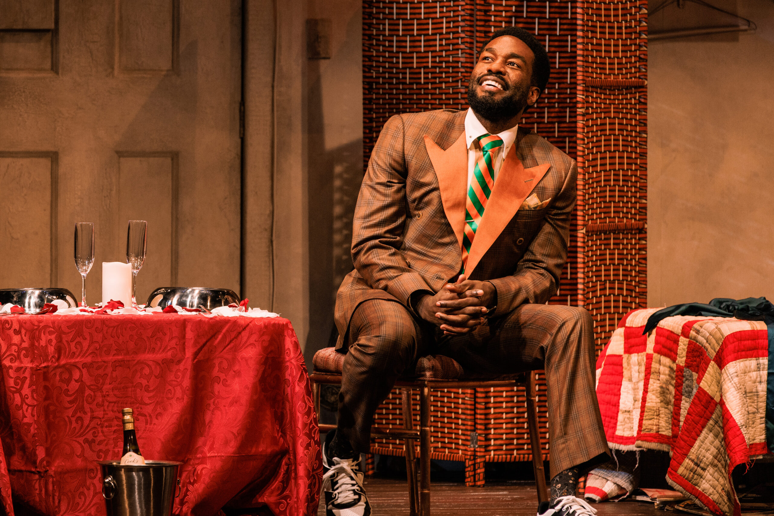 Yahya Abdul-Mateen II in Topdog/Underdog. Photo by Marc J. Franklin. 