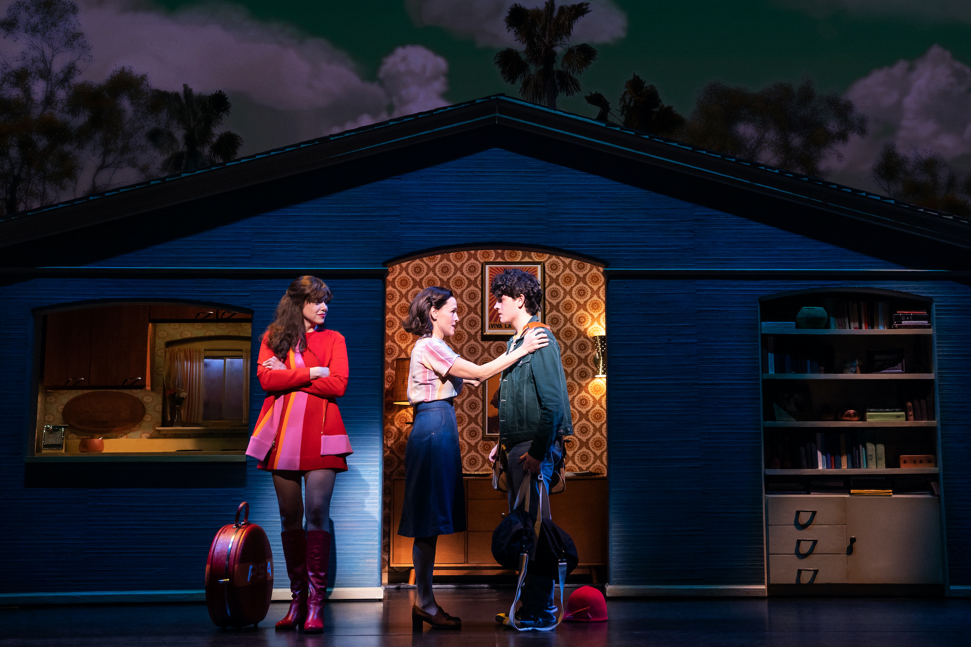 Emily Schultheis, Anika Larsen, and Casey Likes in Almost Famous. Photo by Matt Murphy.