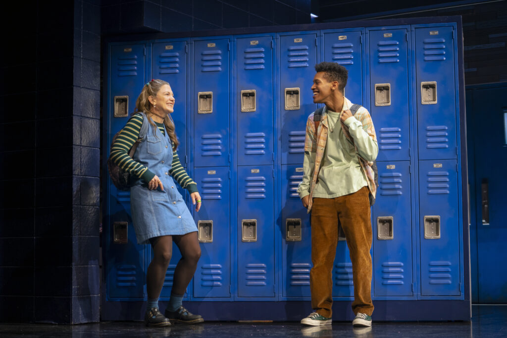 Victoria Clark and Justin Cooley in Kimberly Akimbo. Photo by Joan Marcus.