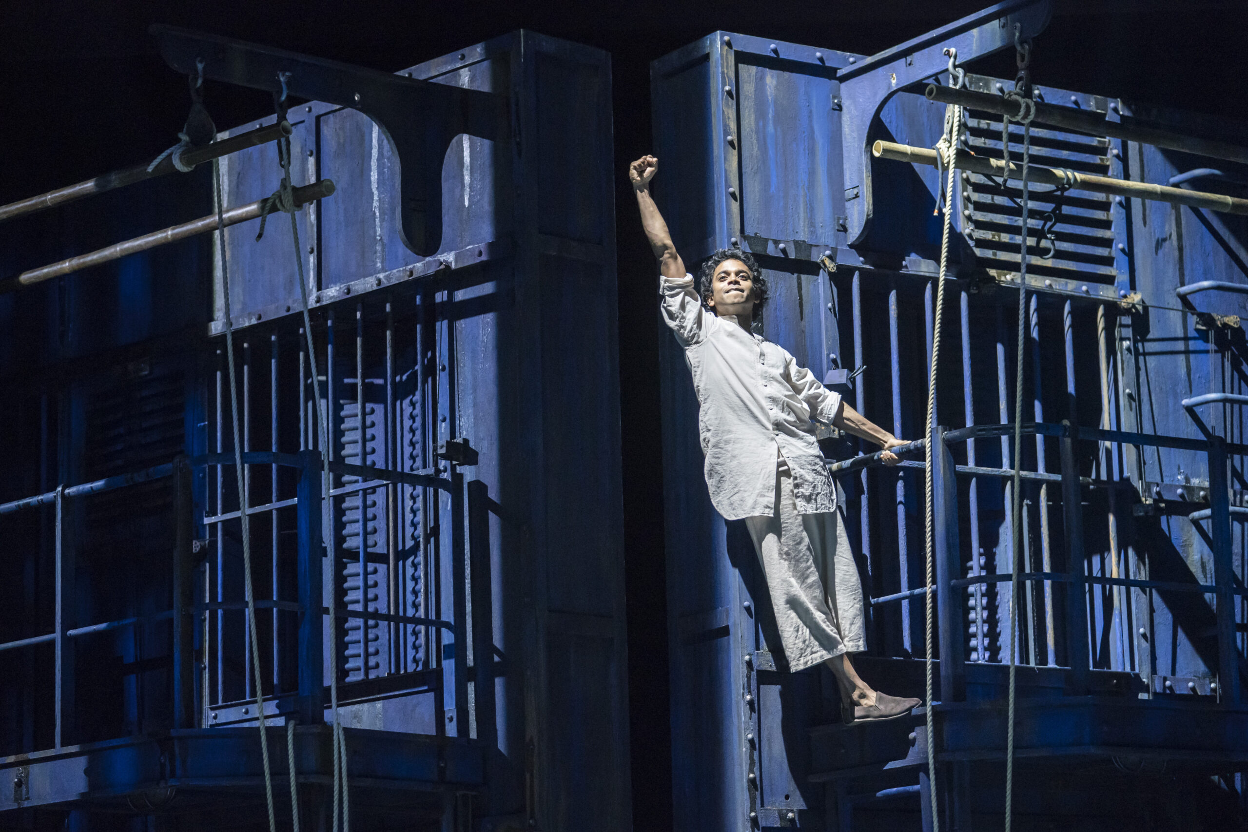 Hiran Abeysekera in the original London production of Life of Pi. Photo by Johan Persson.