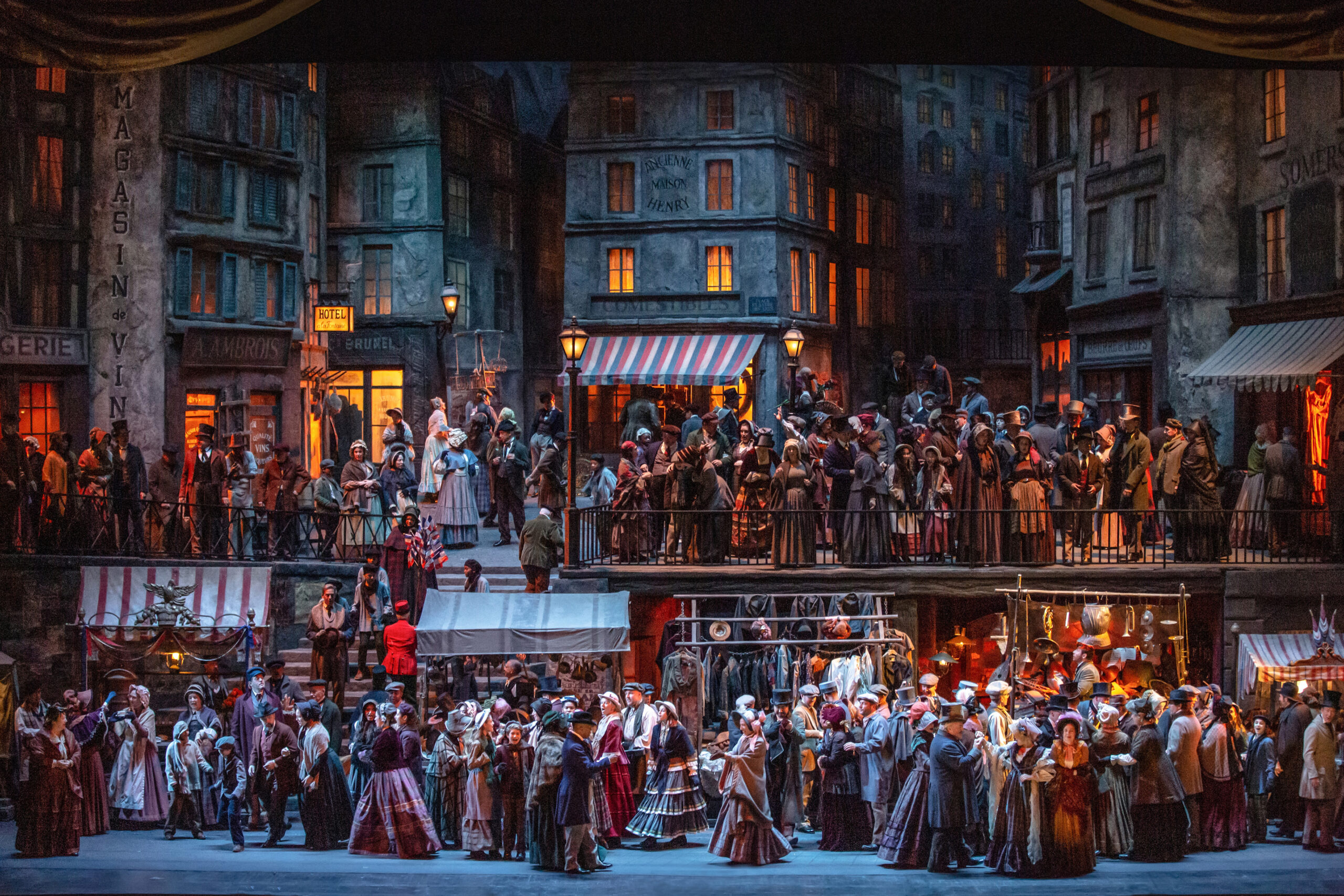 Act II of Puccini's "La Bohème." Photo: Evan Zimmerman / Met Opera