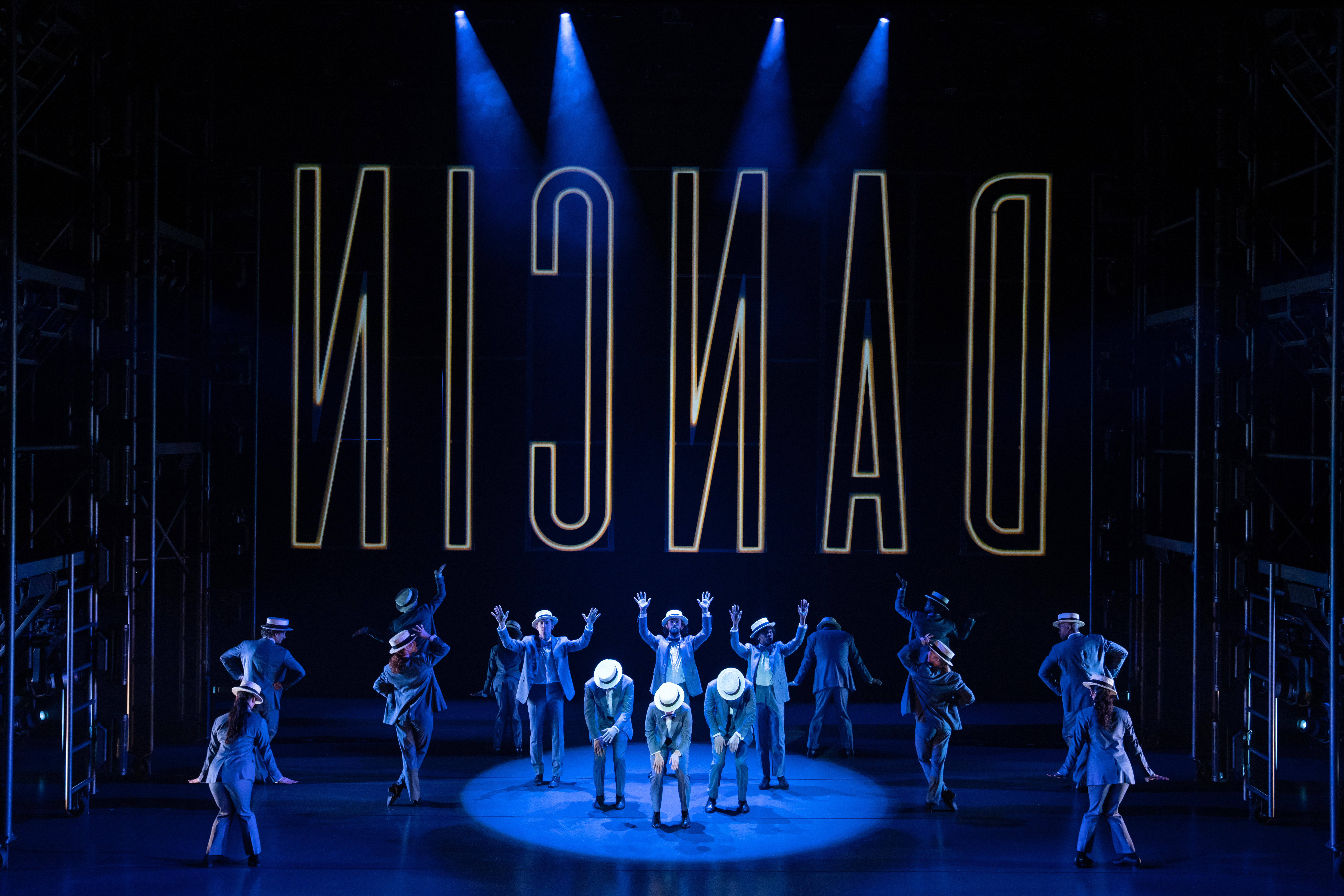 The cast of Bob Fosse's DANCIN'. Photo by Julieta Cervantes.
