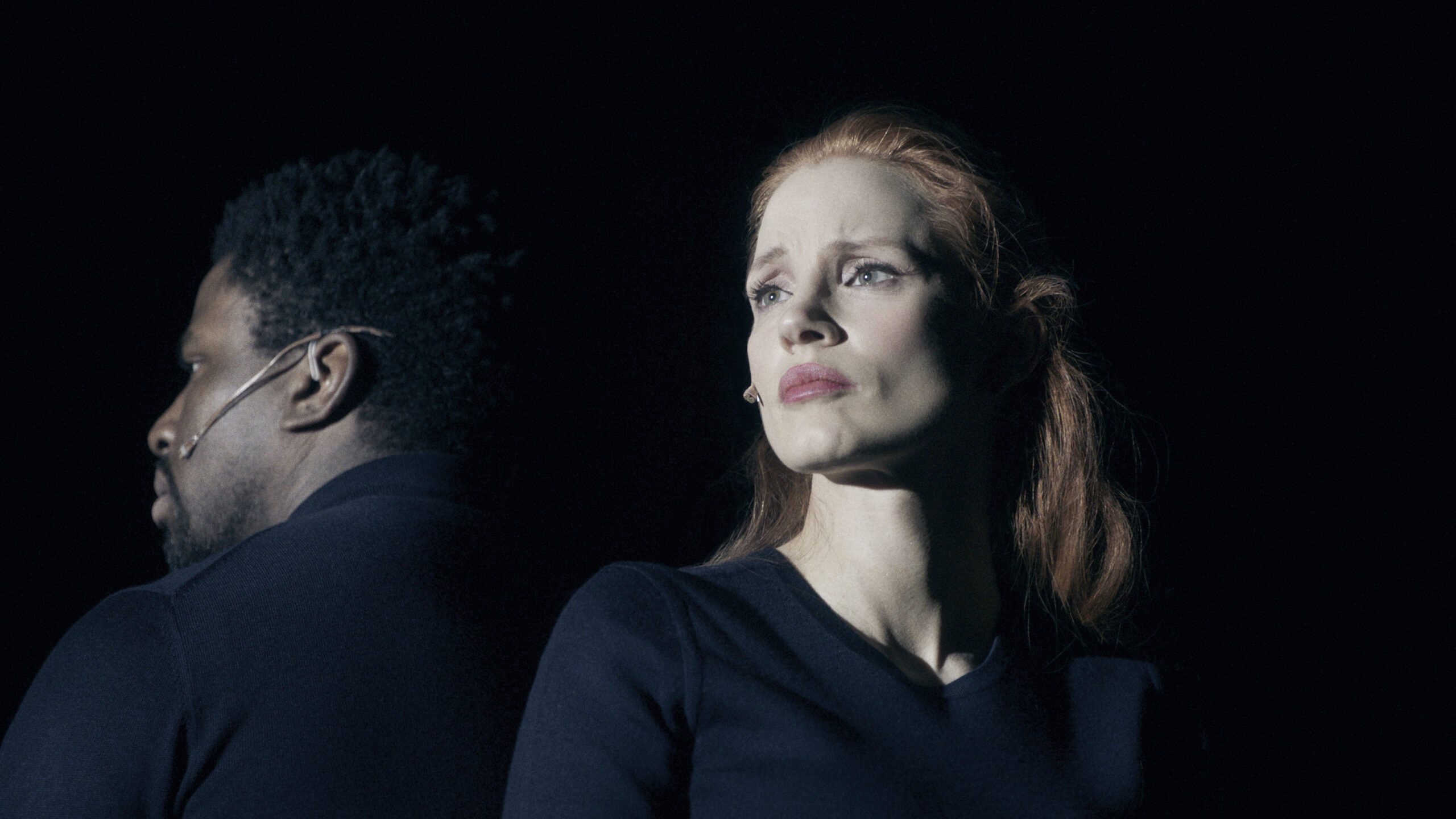 Okieriete Onaodowan and Jessica Chastain in A Doll’s House. Photo by Emilio Madrid.