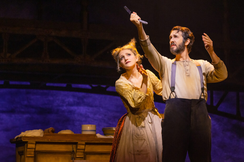 Annaleigh Ashford and Josh Groban in Sweeney Todd. Photo by Matthew Murphy and Evan Zimmerman.