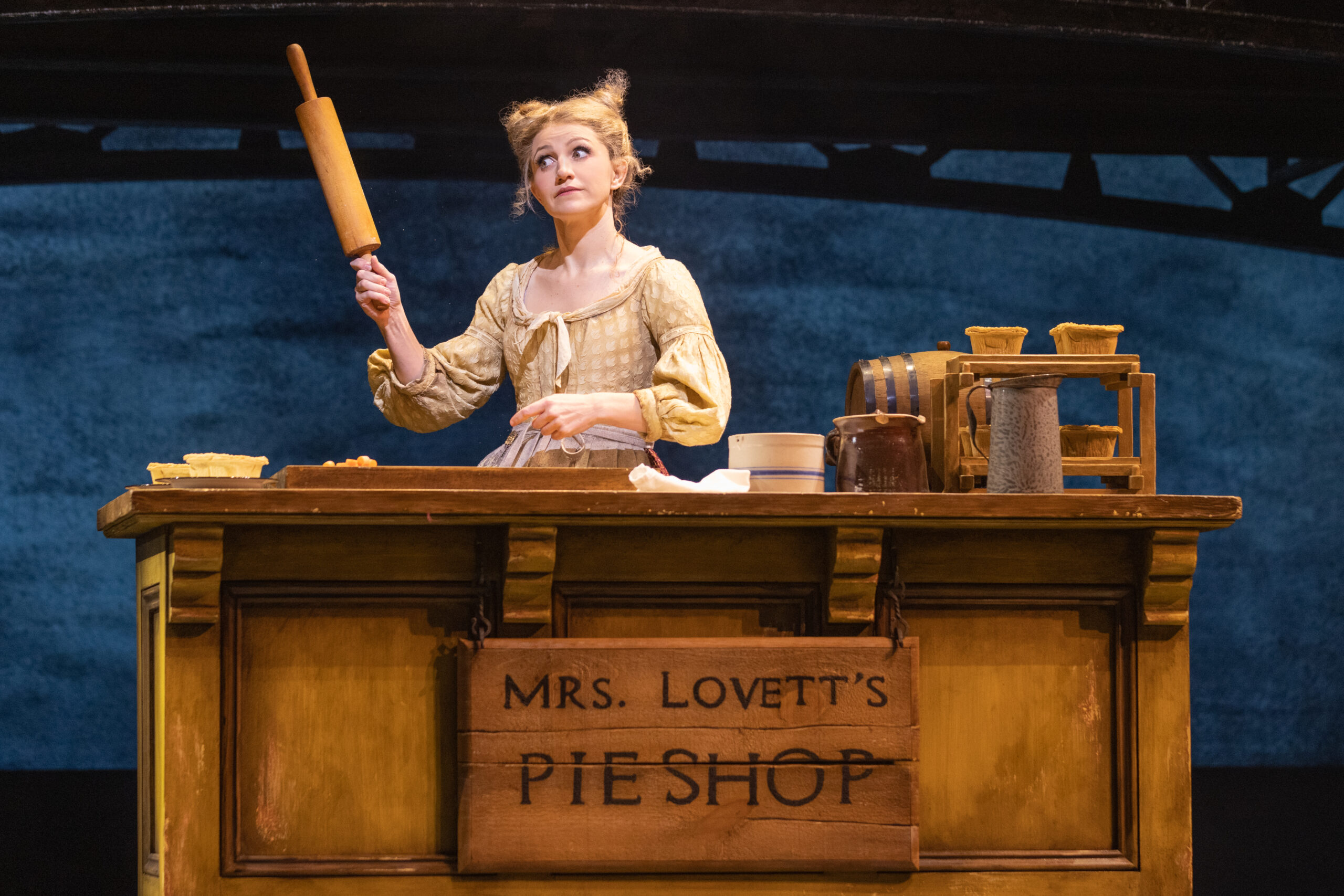 Annaleigh Ashford in Sweeney Todd. Photo by Matthew Murphy and Evan Zimmerman.