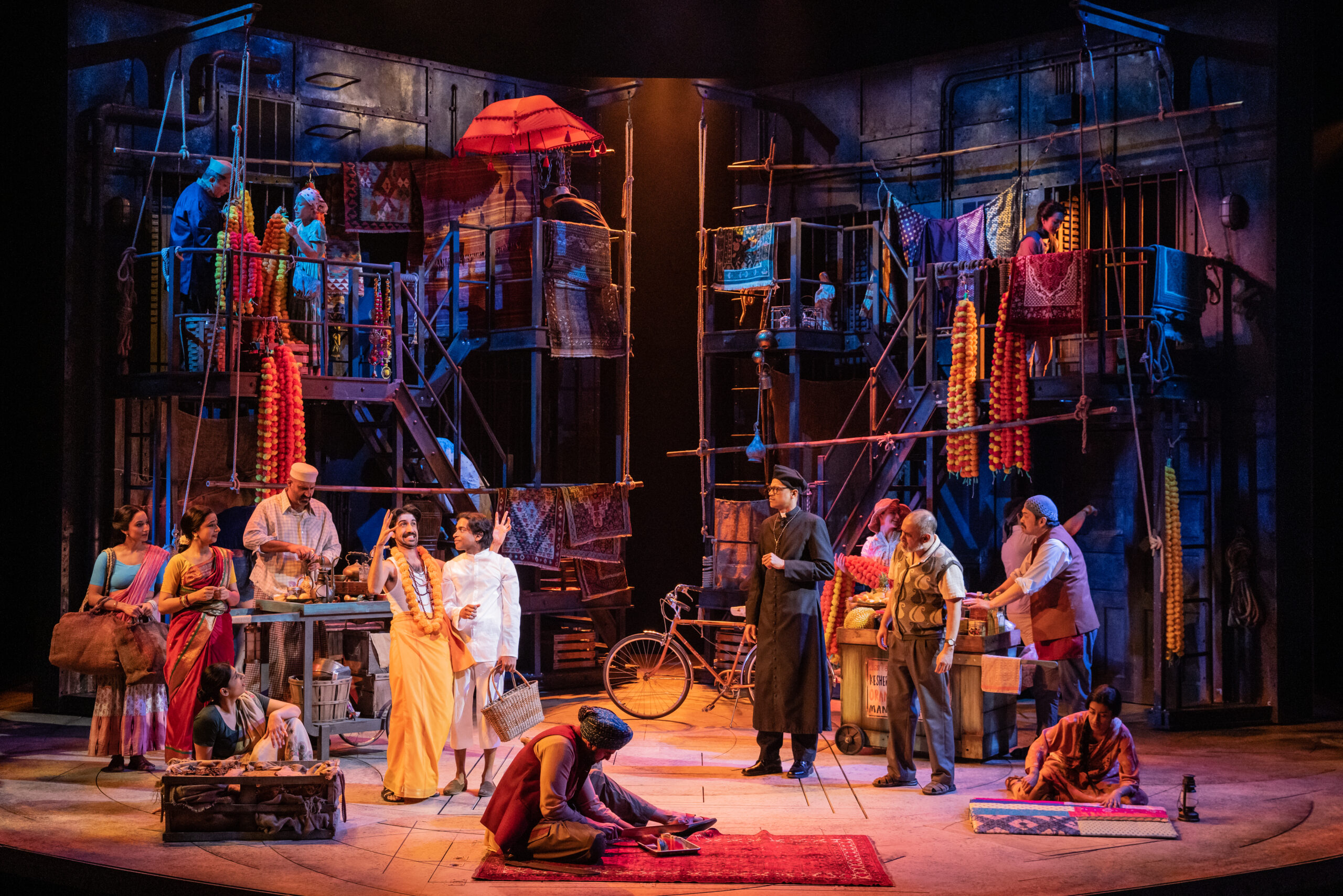 The cast of Life of Pi. Photo by Matthew Murphy and Evan Zimmerman.