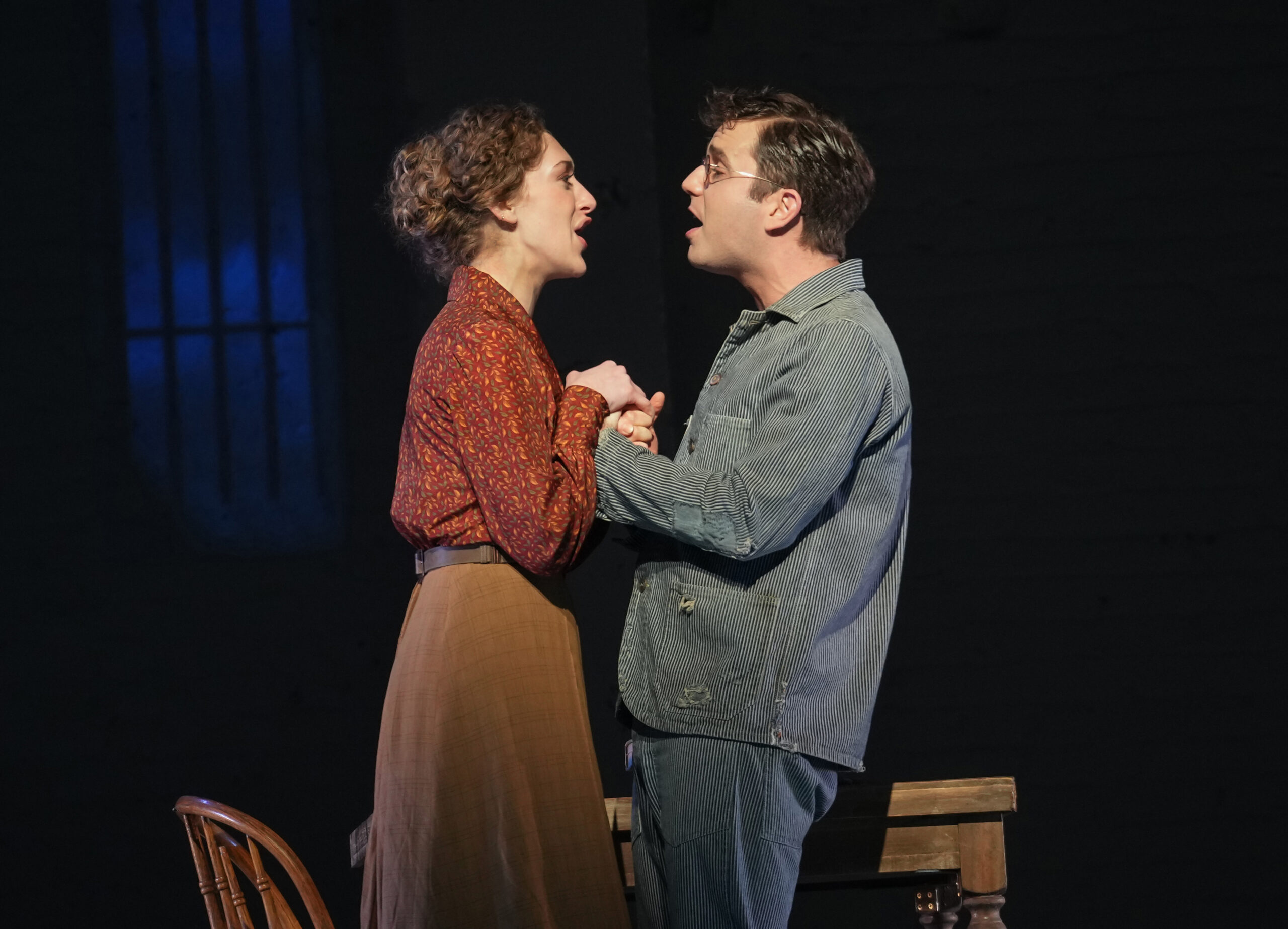 Micaela Diamond and Ben Platt in Parade. Photo by Joan Marcus.
