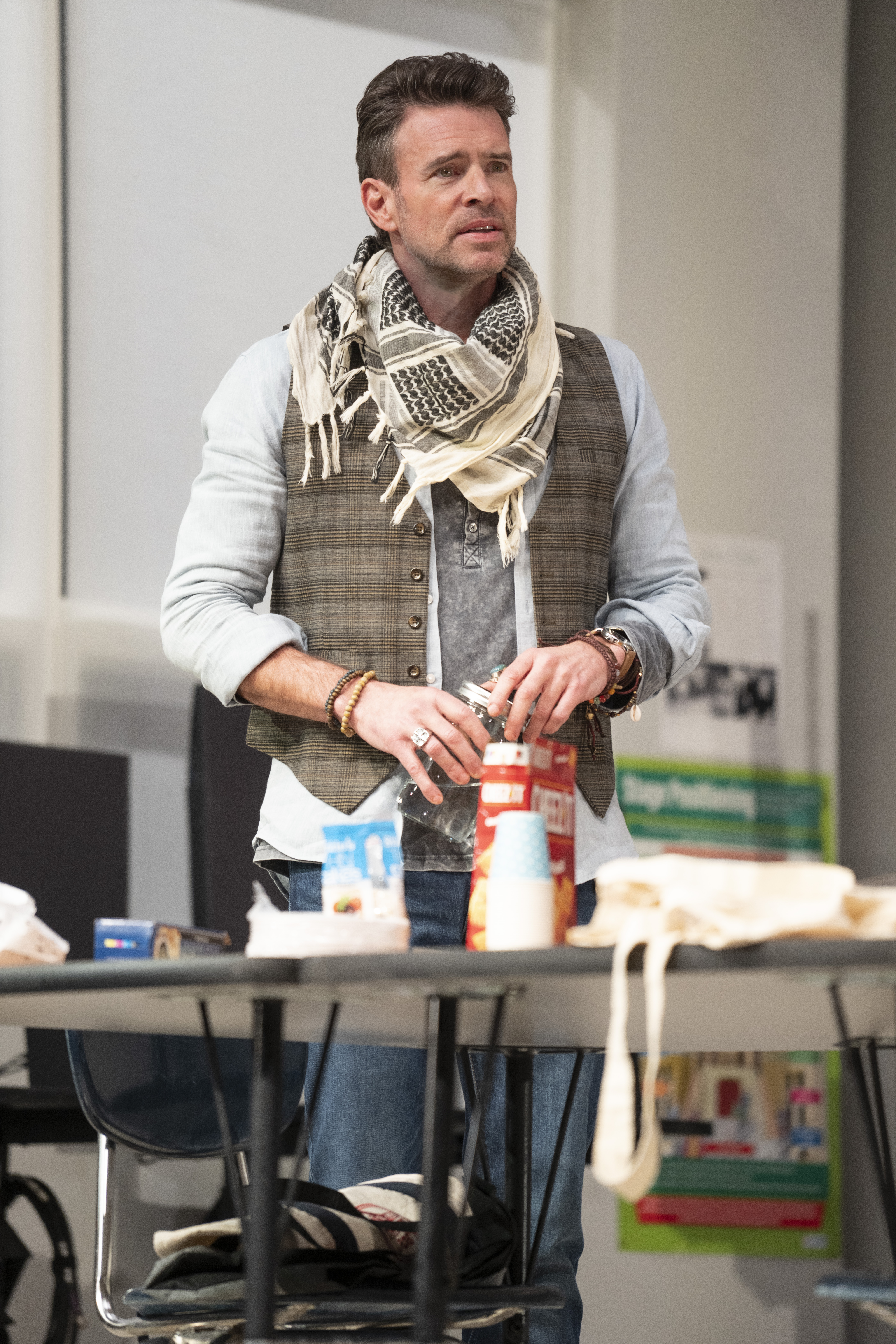 Scott Foley in The Thanksgiving Play. Photo by Joan Marcus.