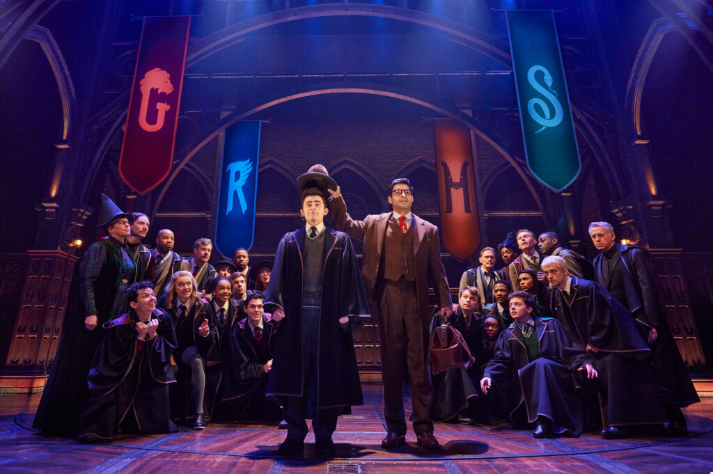 Joel Meyers, Kevin Rico Angulo and the cast of Harry Potter and the Cursed Child. Photo by Matthew Murphy.