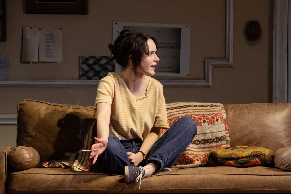 Rachel Brosnahan in The Sign in Sidney Brustein's Window. Photo by Julieta Cervantes.