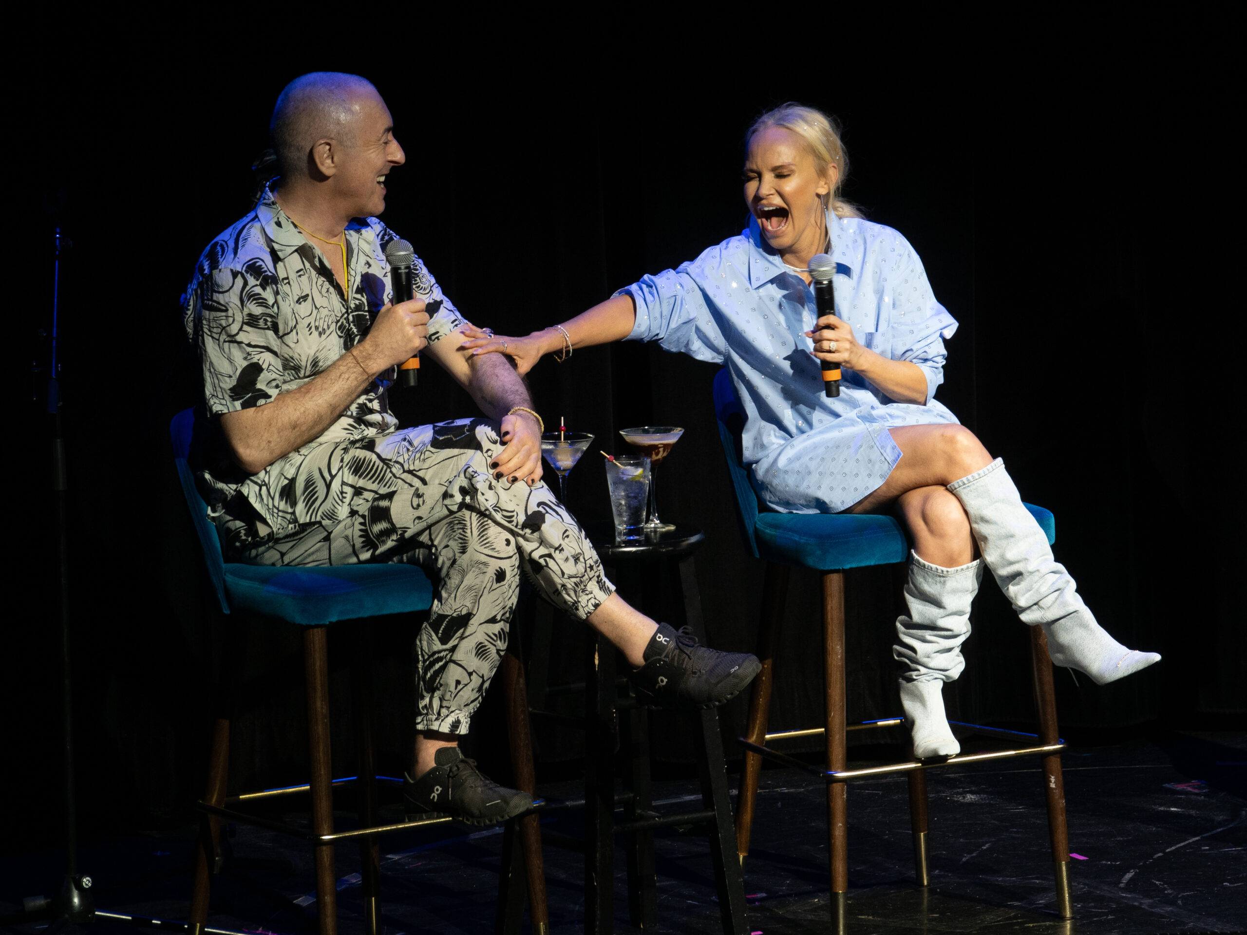 Alan Cumming and Kristin Chenoweth on The Broadway Cruise. Photo by Will Byington.