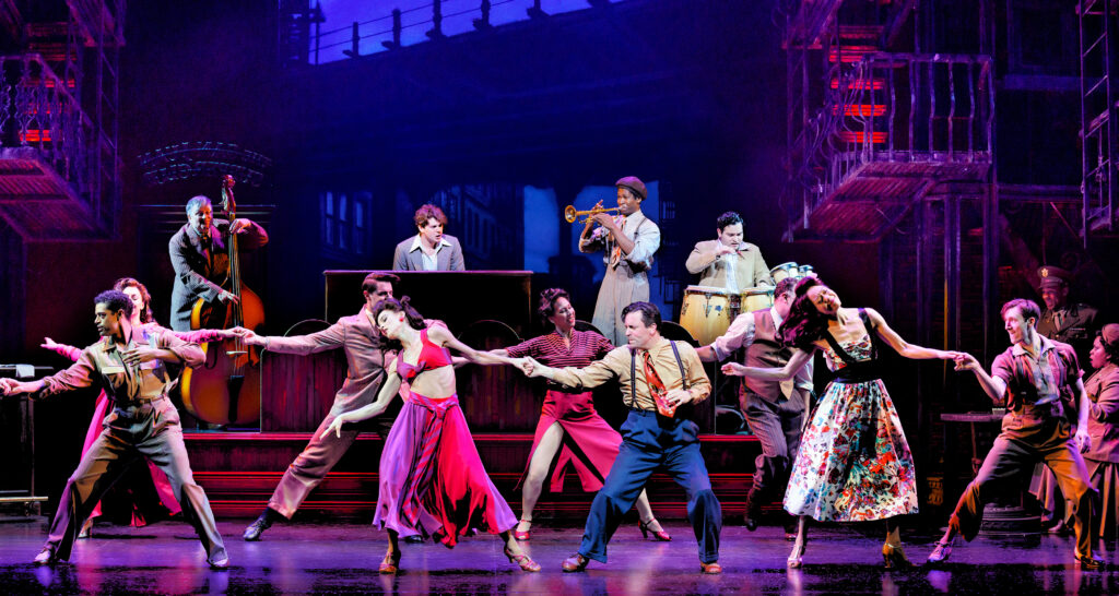The cast of New York, New York. Photo by Paul Kolnik.