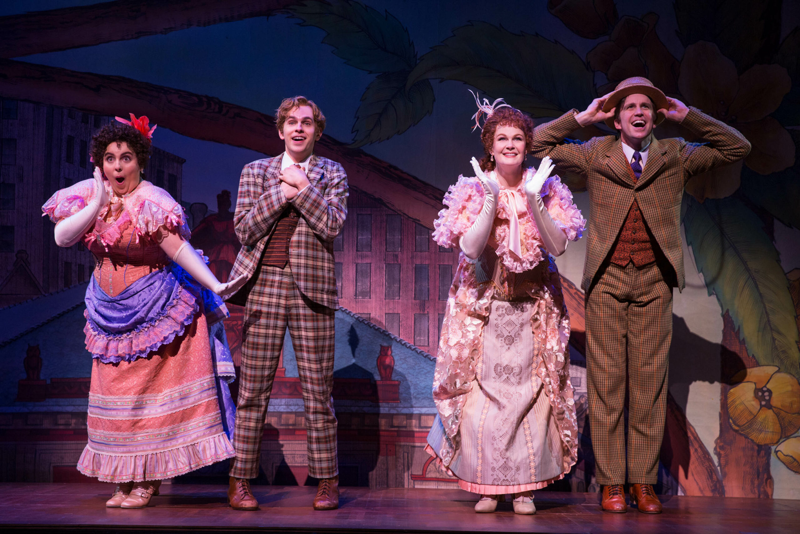 Beanie Feldstein, Taylor Trensch, Kate Baldwin, and Gavin Creel in Hello, Dolly. Photo by Julieta Cervantes.