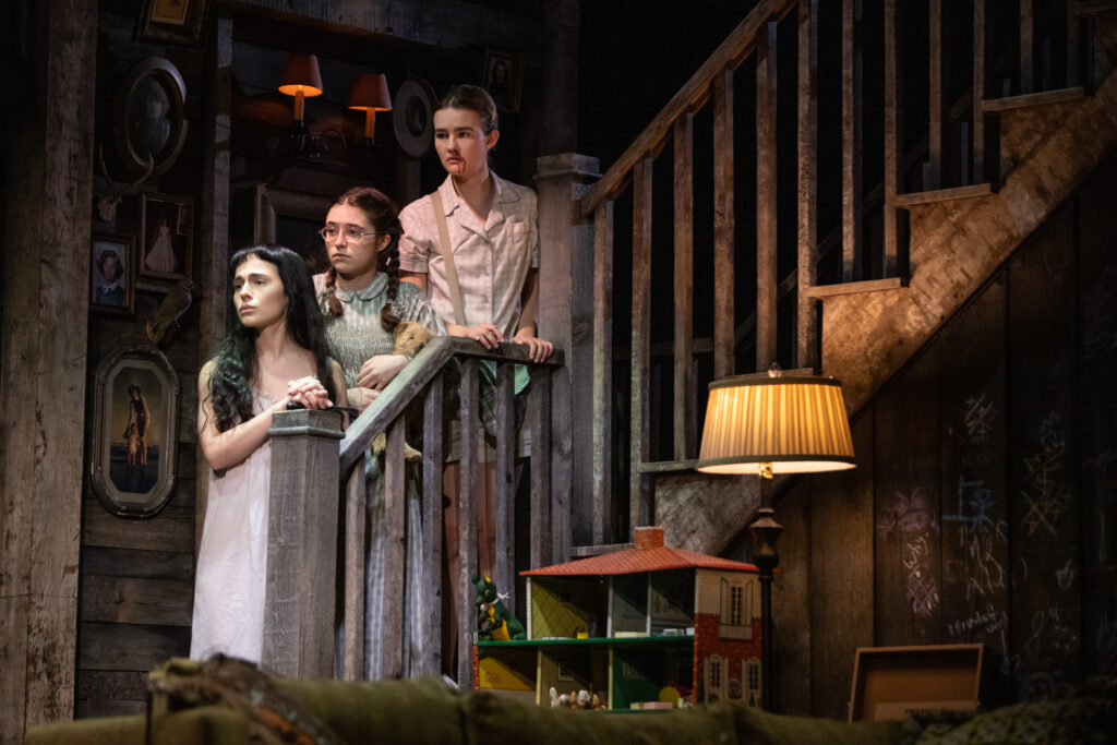 Sophia Anne Caruso, Alyssa Emily Marvin, and Millicent Simmonds in Grey House. Photo by MurphyMade.