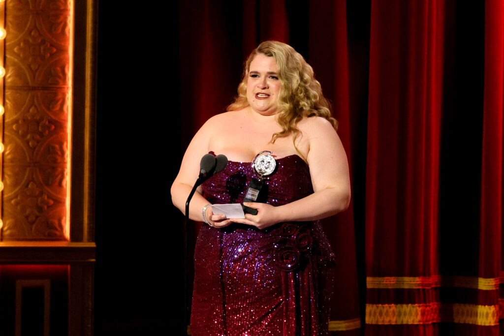 Bonnie Milligan at the 76th Annual Tony Awards. Photo by Theo Wargo/Getty Images for Tony Awards Productions.