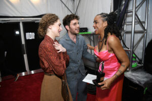 Micaela Diamond, Ben Platt, and Suzan-Lori Parks. Photo by Jenny Anderson.